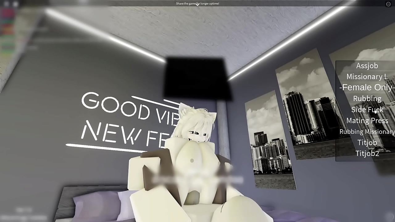 Having fun with a girl in roblox