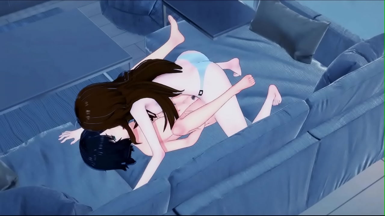 Kurisu and Mayuri have lesbian strap on sex.