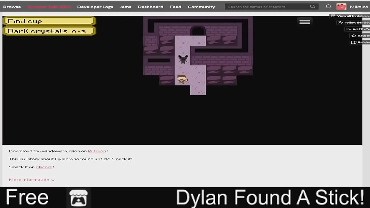 Dylan Found A Stick! (free game itchio ) Adventure