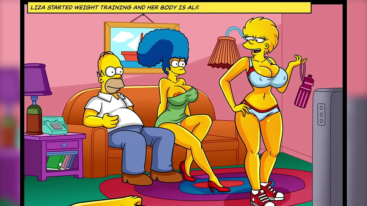 Working out to look hot at the gym, with big butt! Simpsons hentai