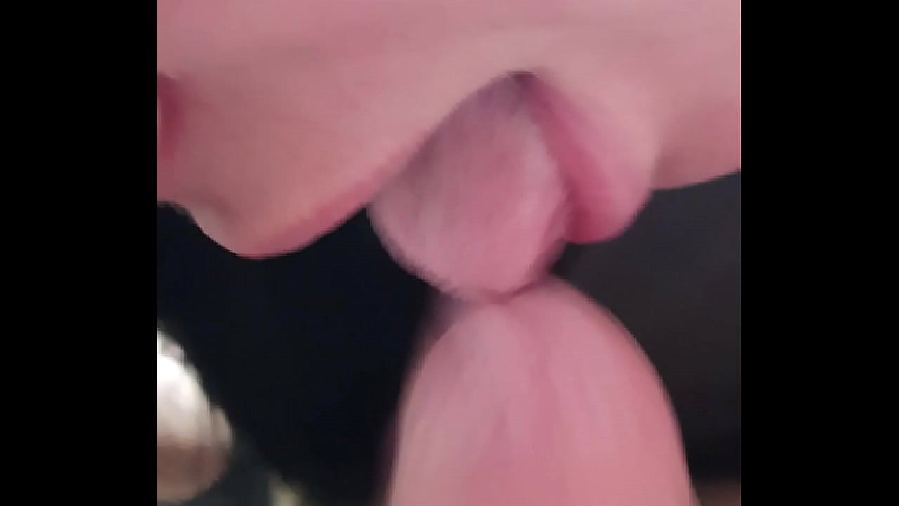 Close up cum swallow