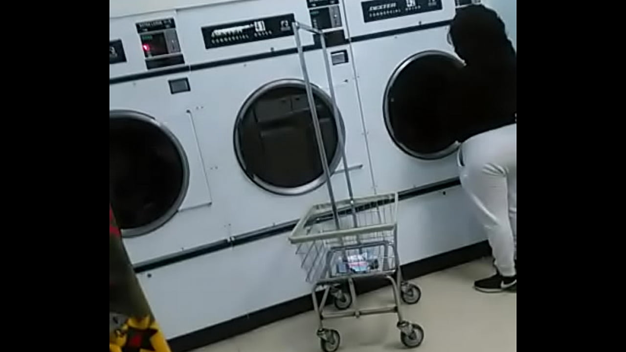 Lady keeps looking at dick in laundromat