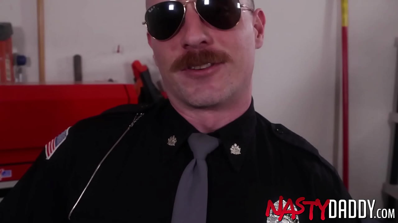 Uniformed Cop Masturbates And Anal Plays