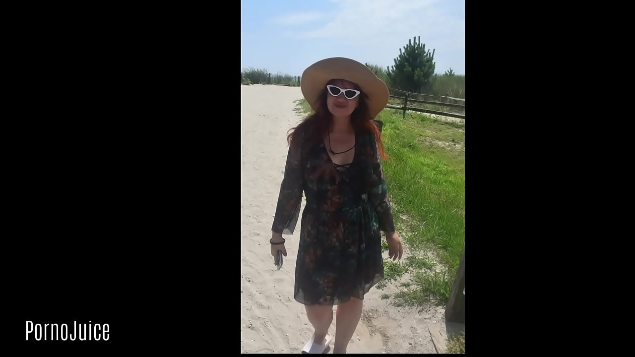 trailer latina milf goes to the beach and cums for you