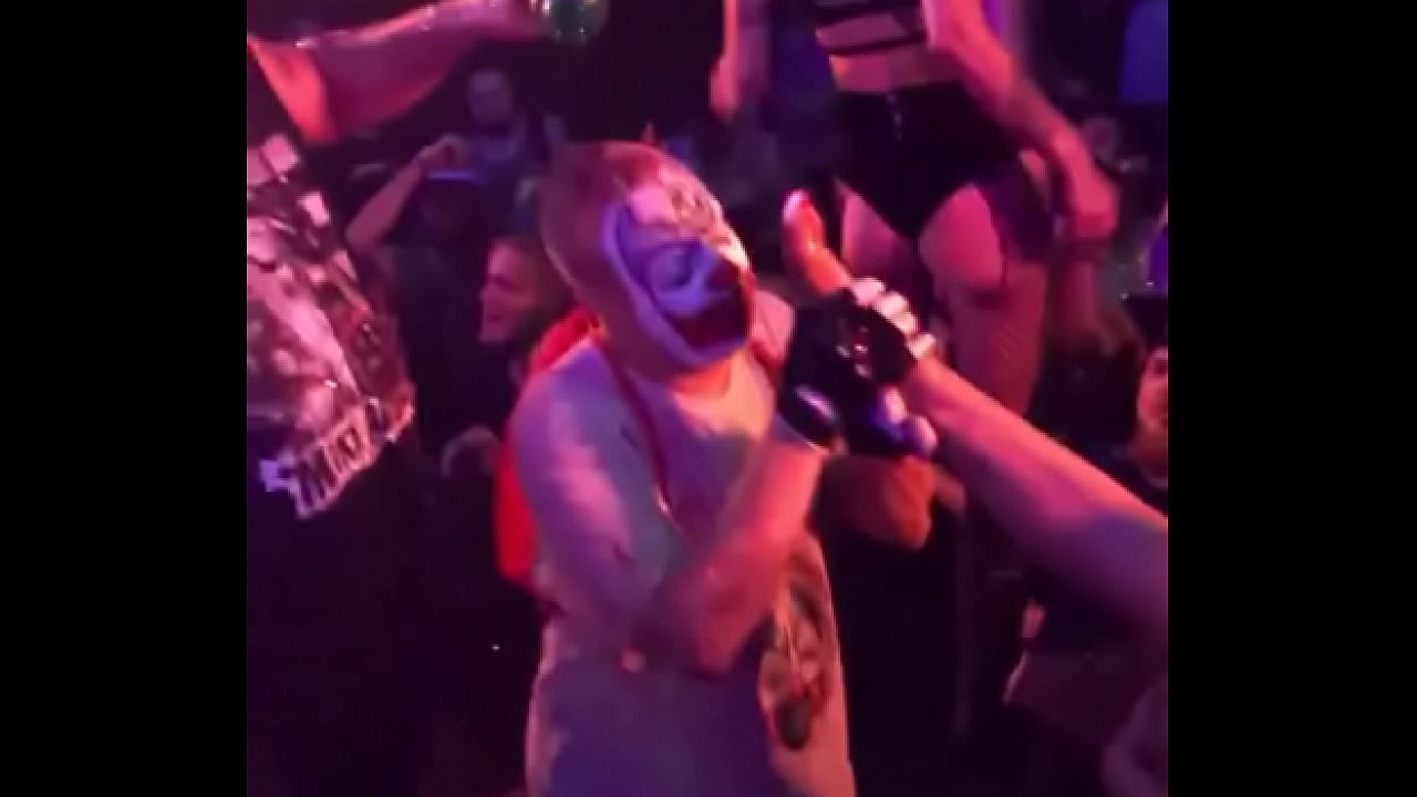 Clown Worshipping Dirty Feet Onstage @ Music Festival