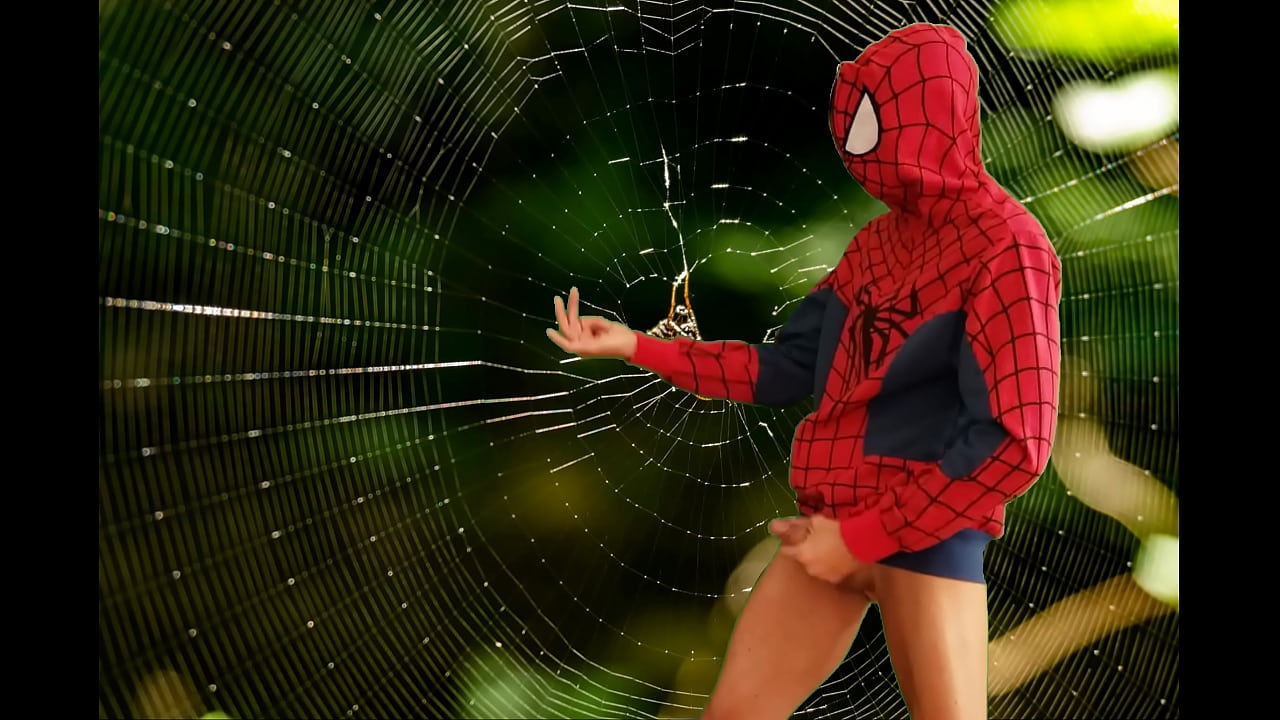 Spiderman wanking