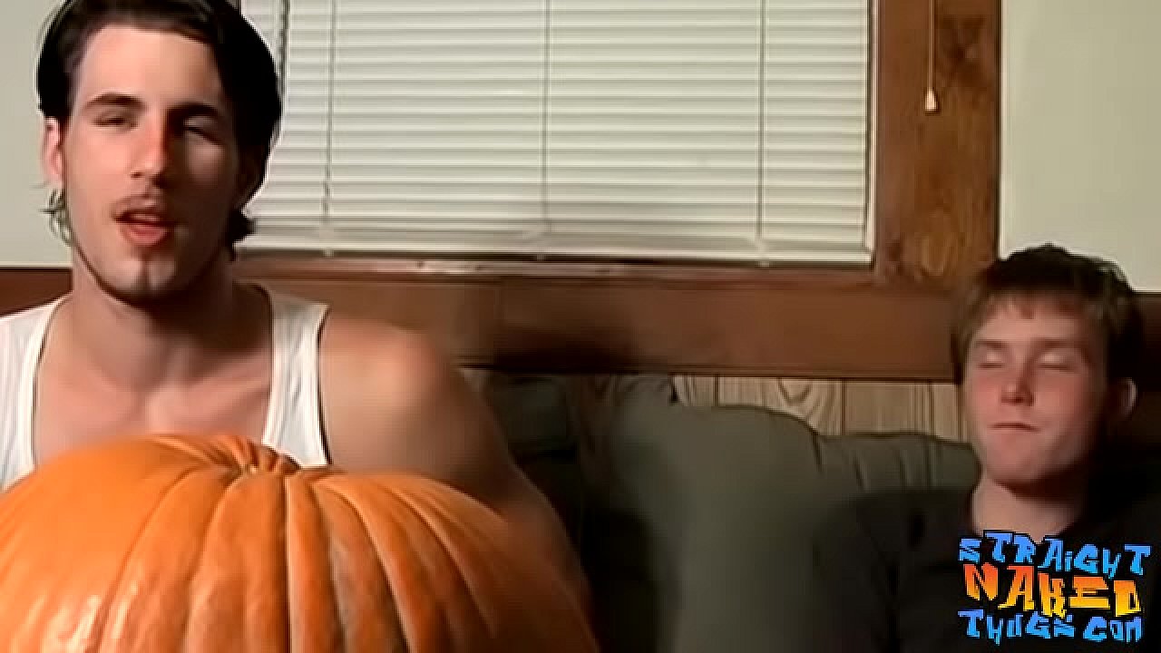 Straighties are jacking off to a pumpkin