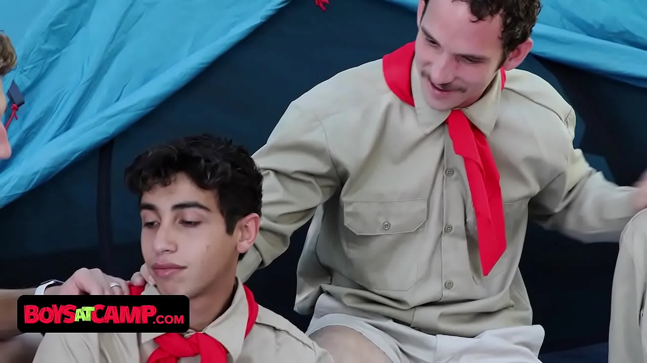 Boys At Camp - Perv Scout Leader Enjoys Hardcore Foursome With innocent Twinks