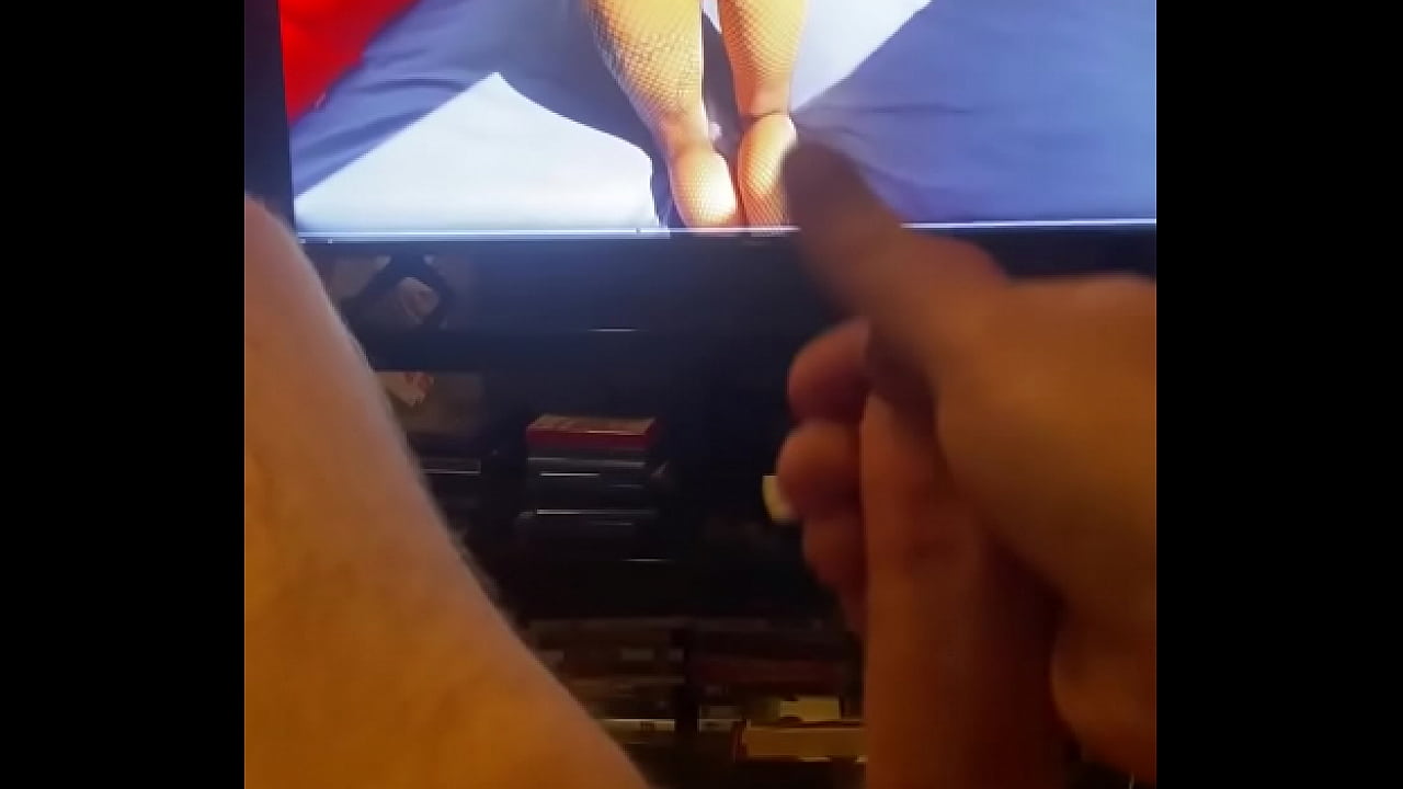 Jacking my big dick off while watching porn video 85