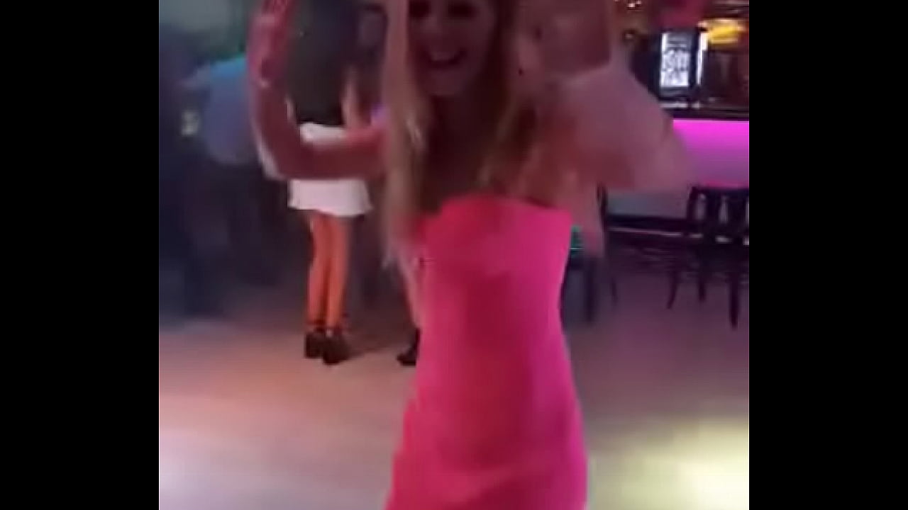 Dancing in a pink dress