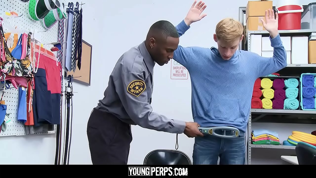 Lazy Twink Sucks A Hung Black Security Officer’s Cock To Get Out Of Trouble