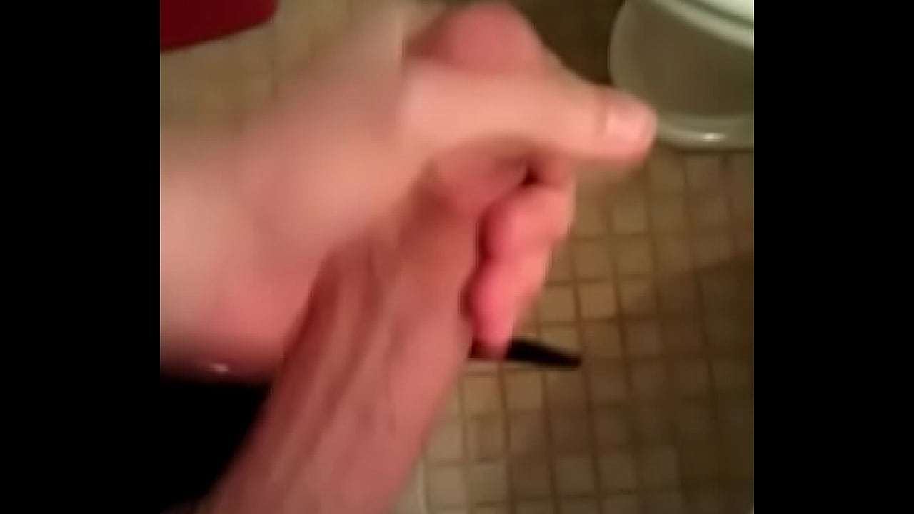 fit twink shows of cock in the bathroom