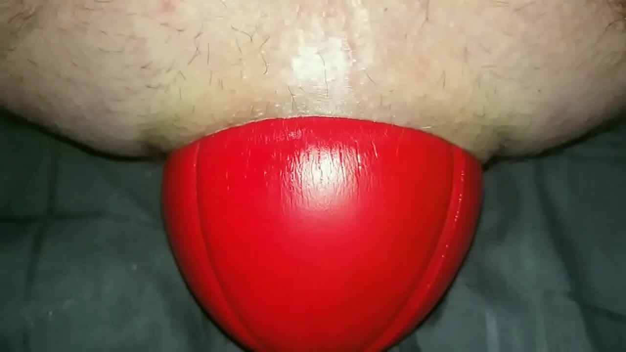 Birthing to a 4.72 inch wide Foam Football deeply inserted in my Ass in Slow Motion.