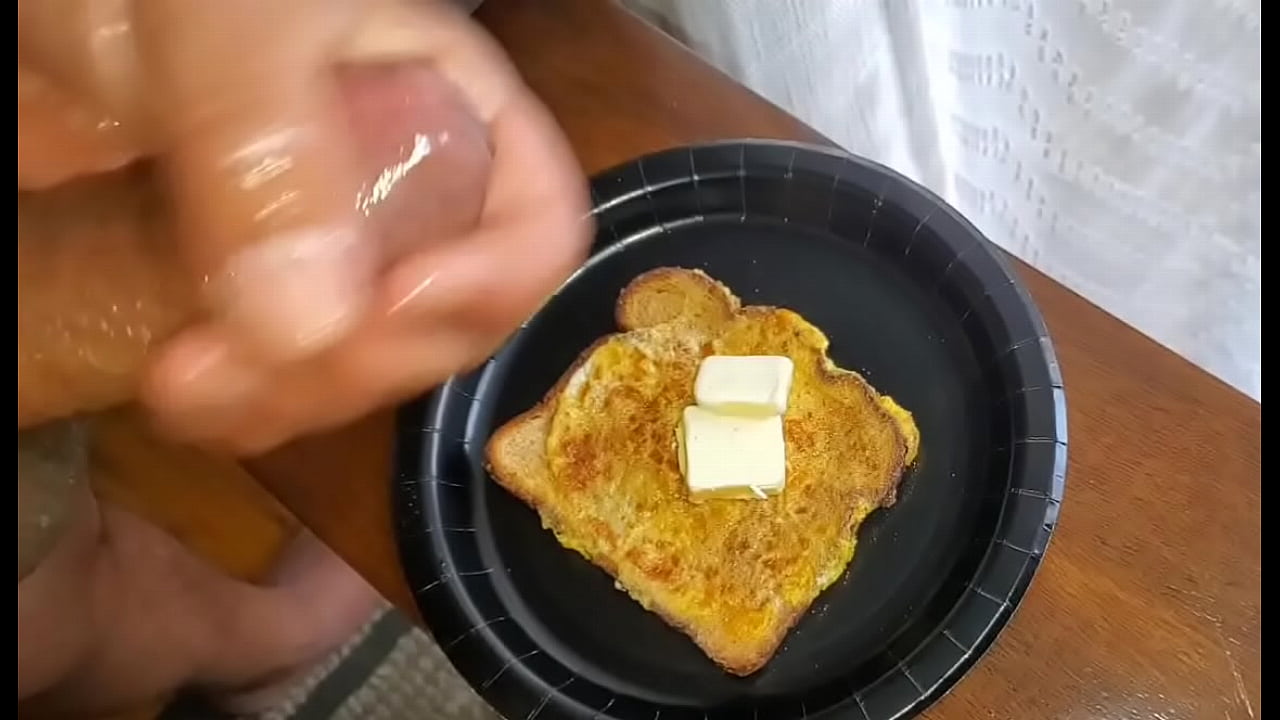 French toast covered in my creamy sperm is so good!