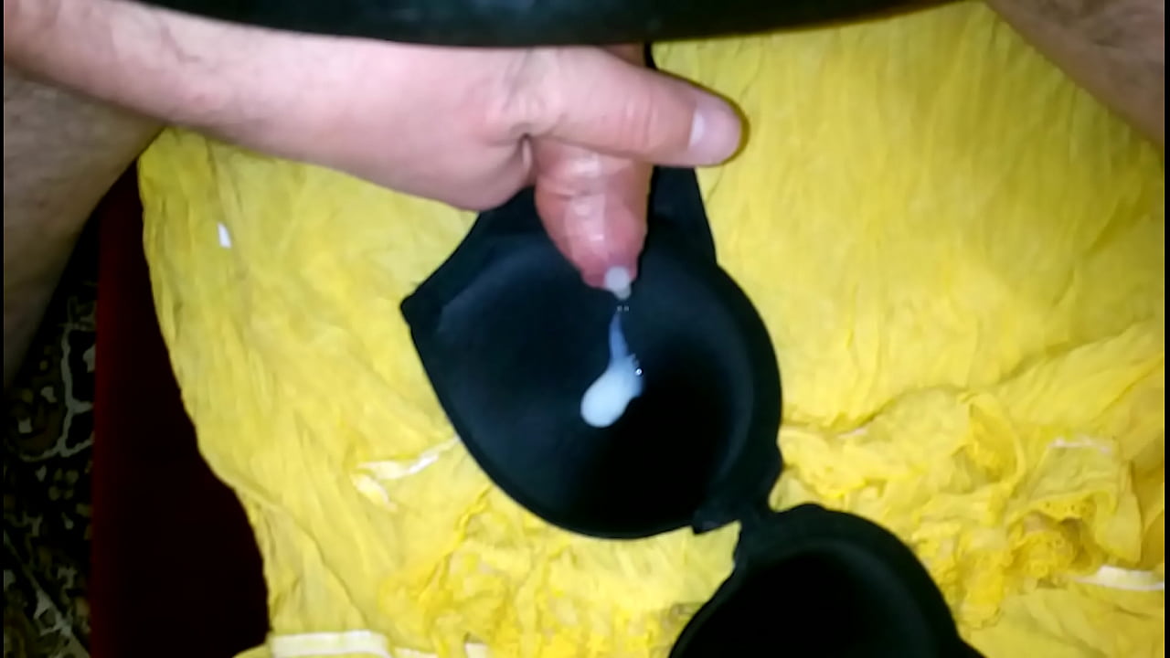 jerking off  bra