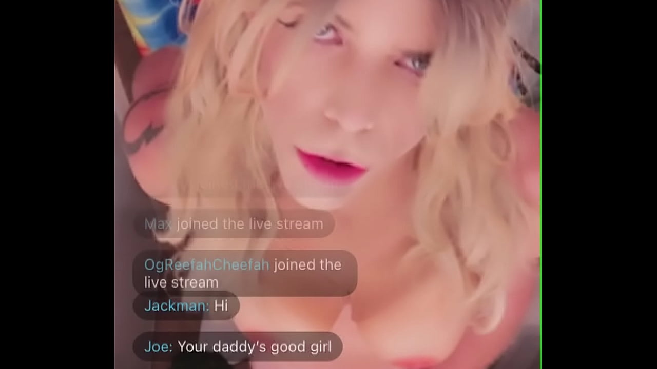 Blonde trans live jacking off