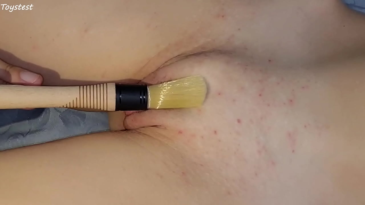 Fetish Play Without Penetration using paint brush