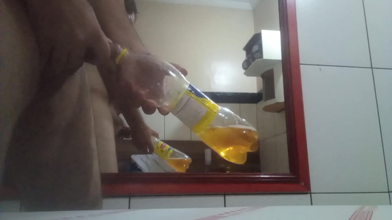 Yellow Pee inside a bottle