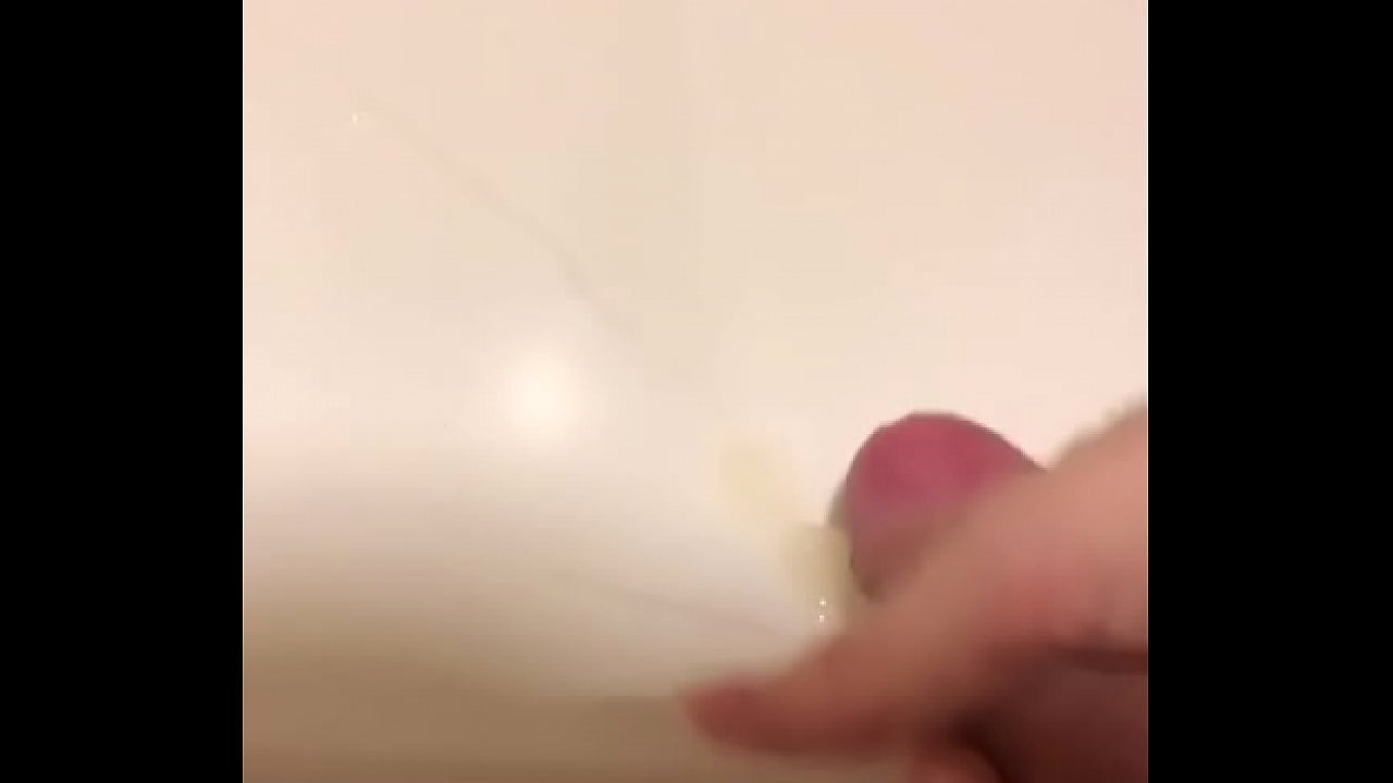 cumshot in public toilet