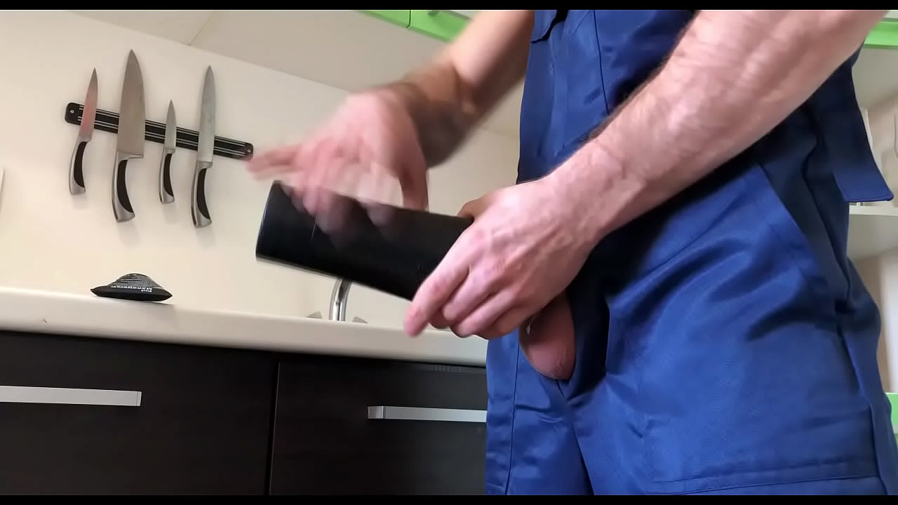 The builder took advantage of someone else's silicone pussy during the repair