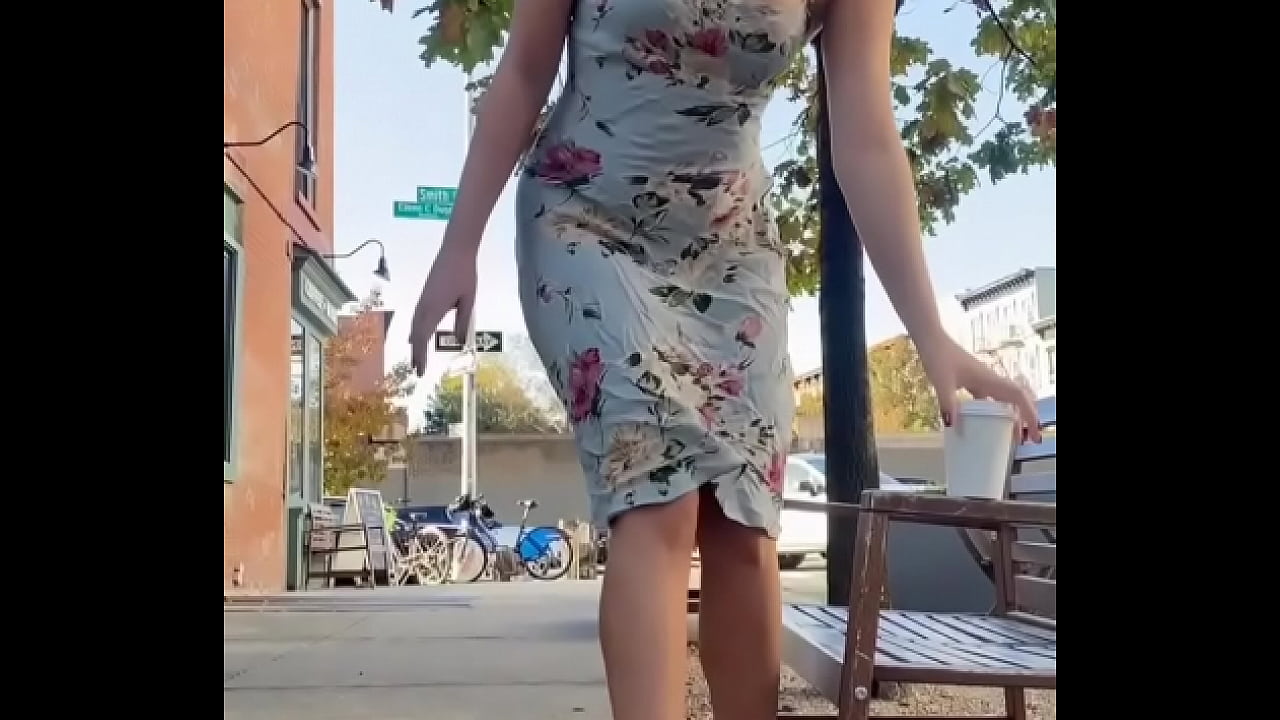 hot babe in public place