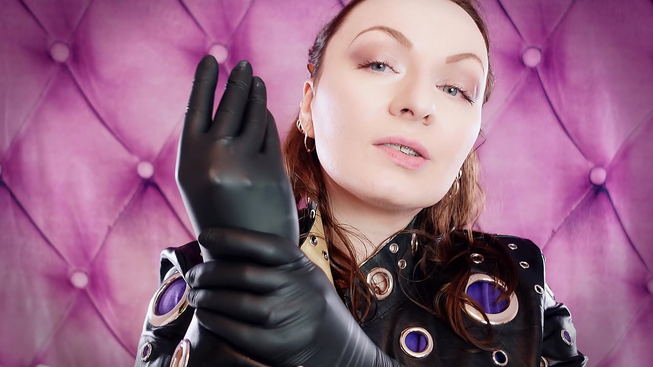 ASMR: black nitrile gloves hot soundings by Arya Grander - SFW video