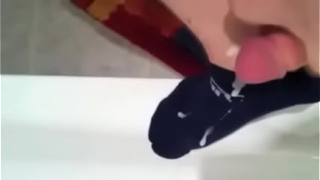 cum on blue puma socks again