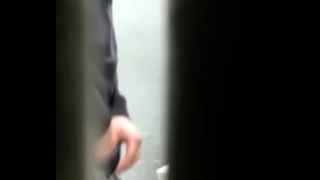 spying sexy in restroom