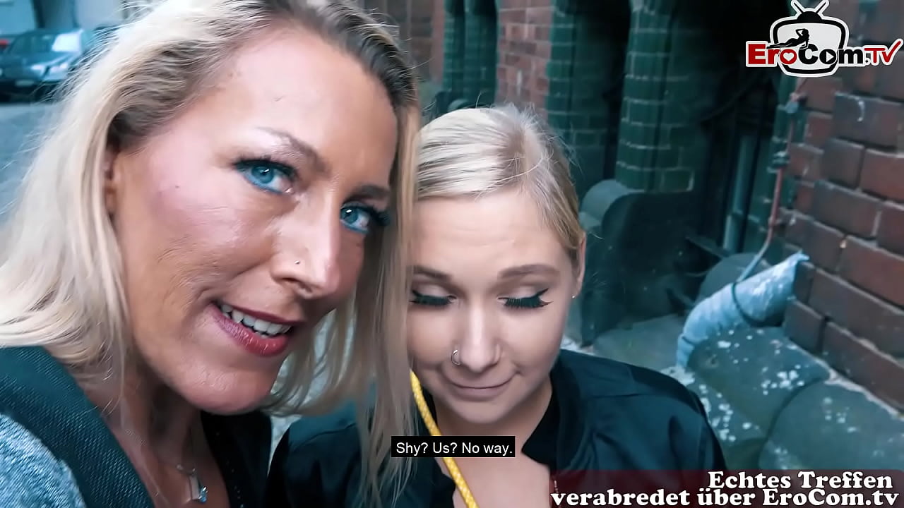 German lesbian real pick up date casting and fuck