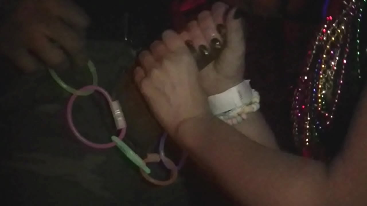 Hubby Films Me At Fantasy Fest Pt1 - I jerk off two black cocks in the street and in a bar!