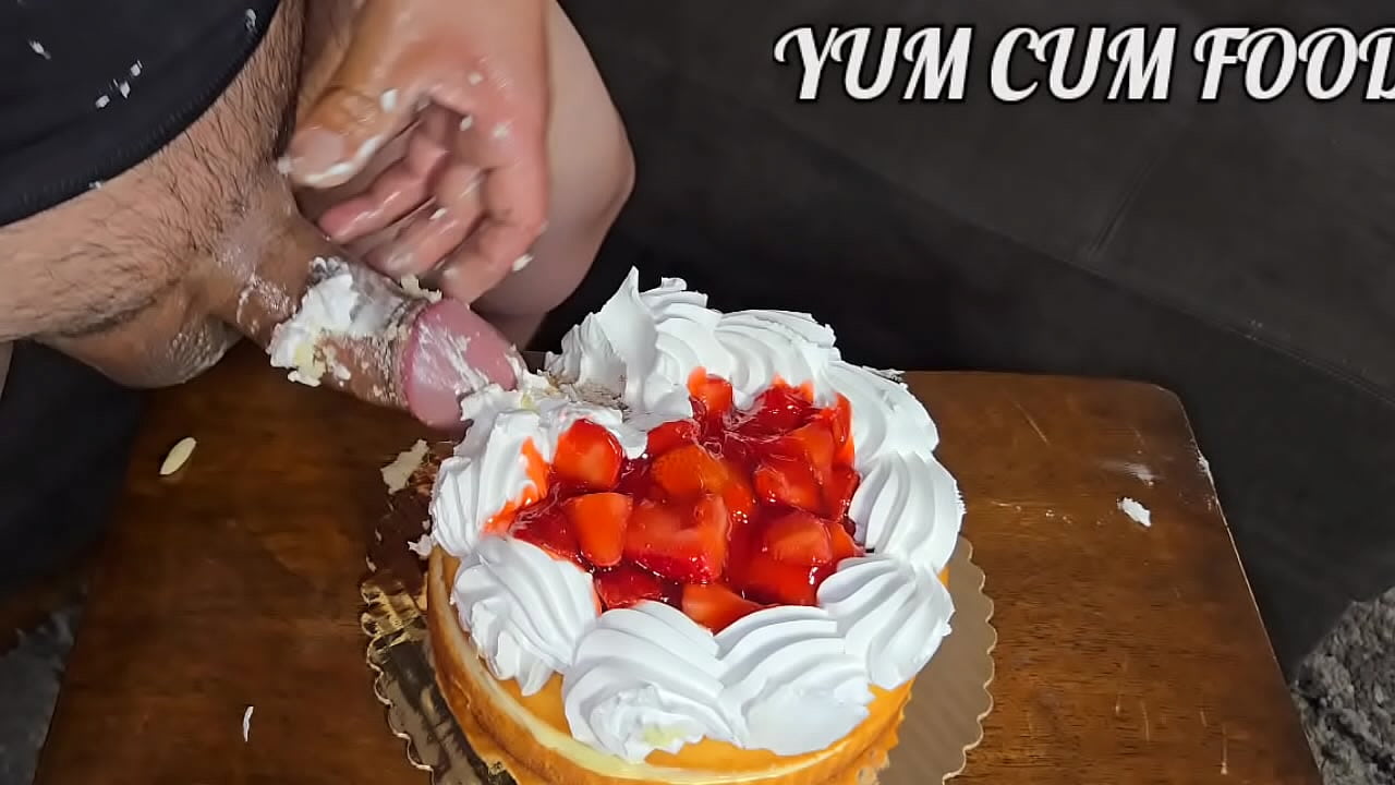 Fucking and sperm coating my strawberry desert to eat.