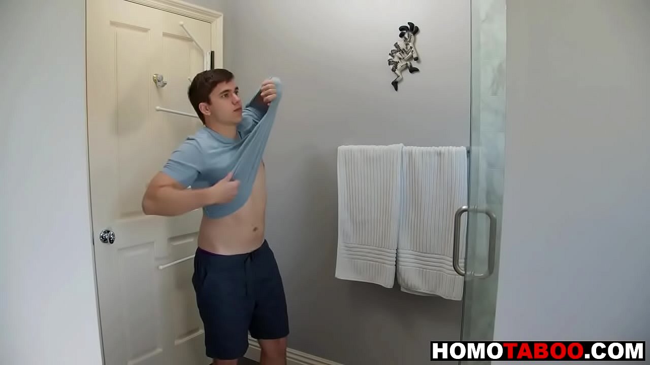 My gay stepbrother fucks me in the bathroom