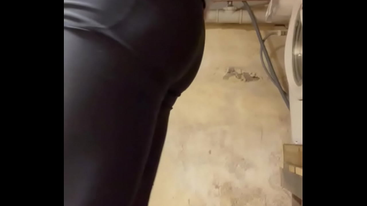 I pull up leggings over my cock tied in a ring