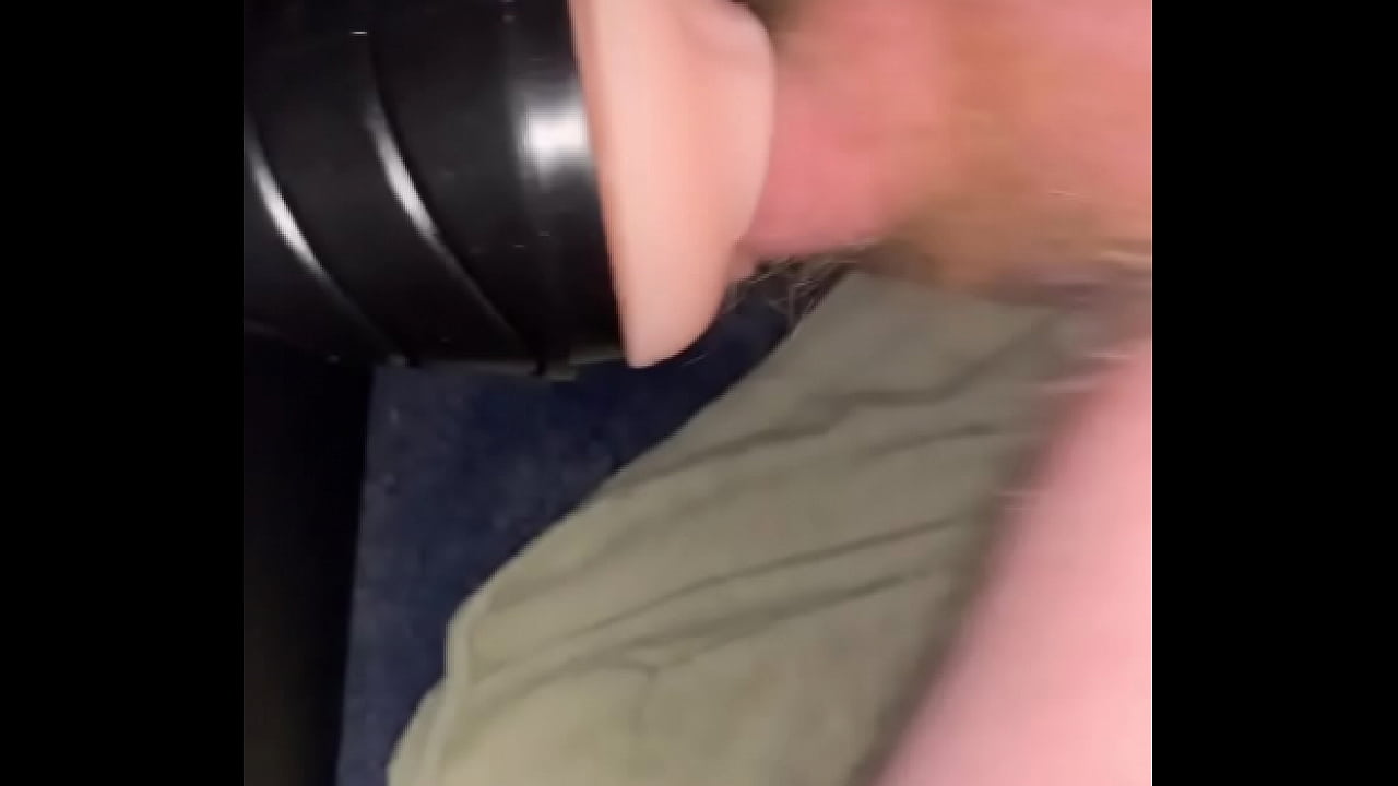 Small ginger cock fucks fleshlight