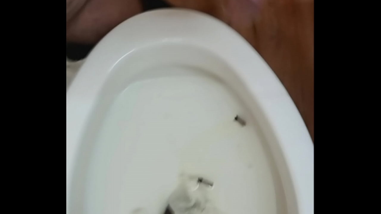 Cumming in a nasty hotel toilet