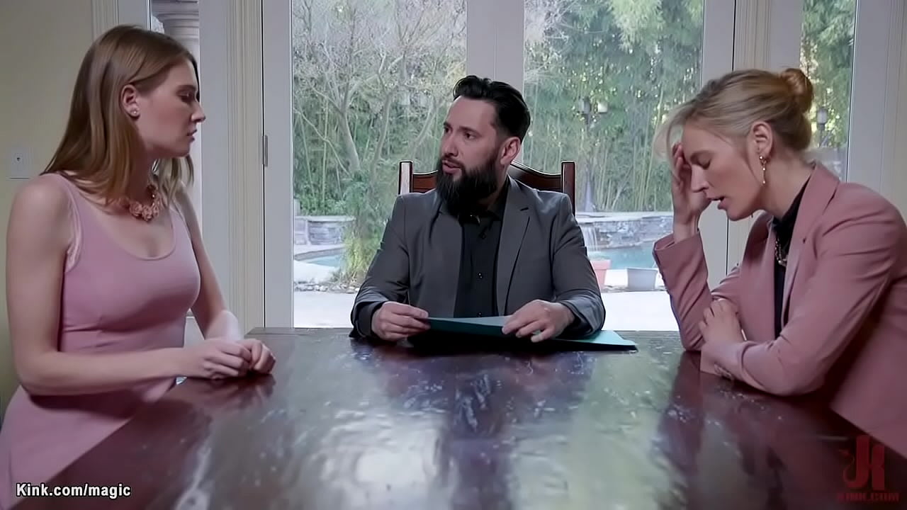 Corporate blonde Mona Wales sells her stepsister Ashley Lane for will and big dick lawyer Tommy Pistol anal fucks her in bondage
