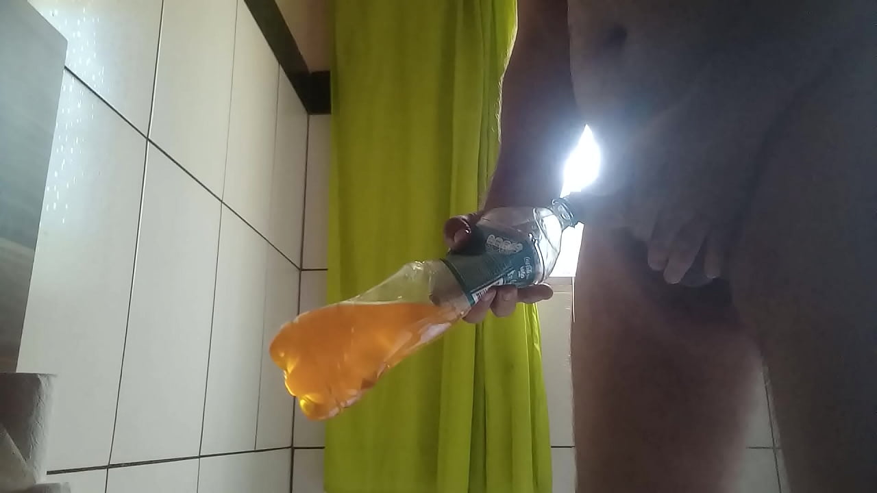 Pissing inside a bottle