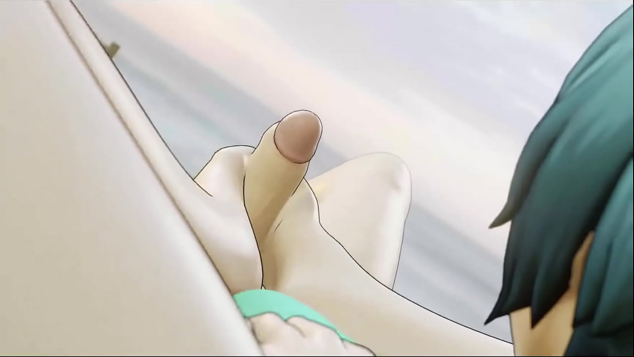 Fuuka receives a nice footjob from mitsuru