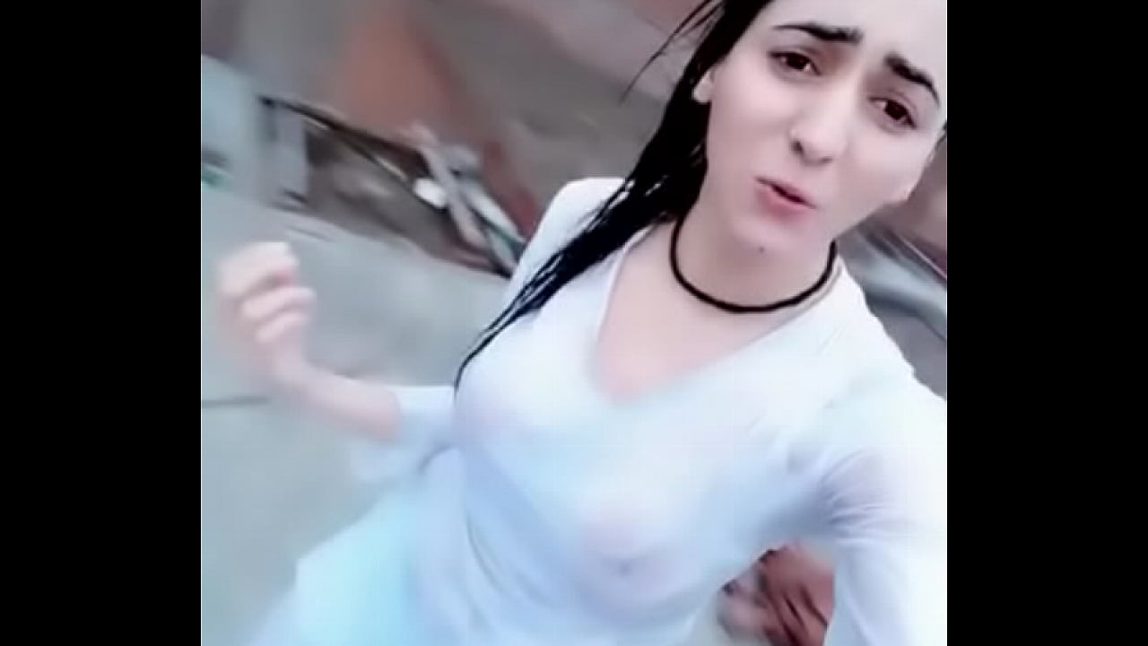 Pakistani Girl in Rain Bath