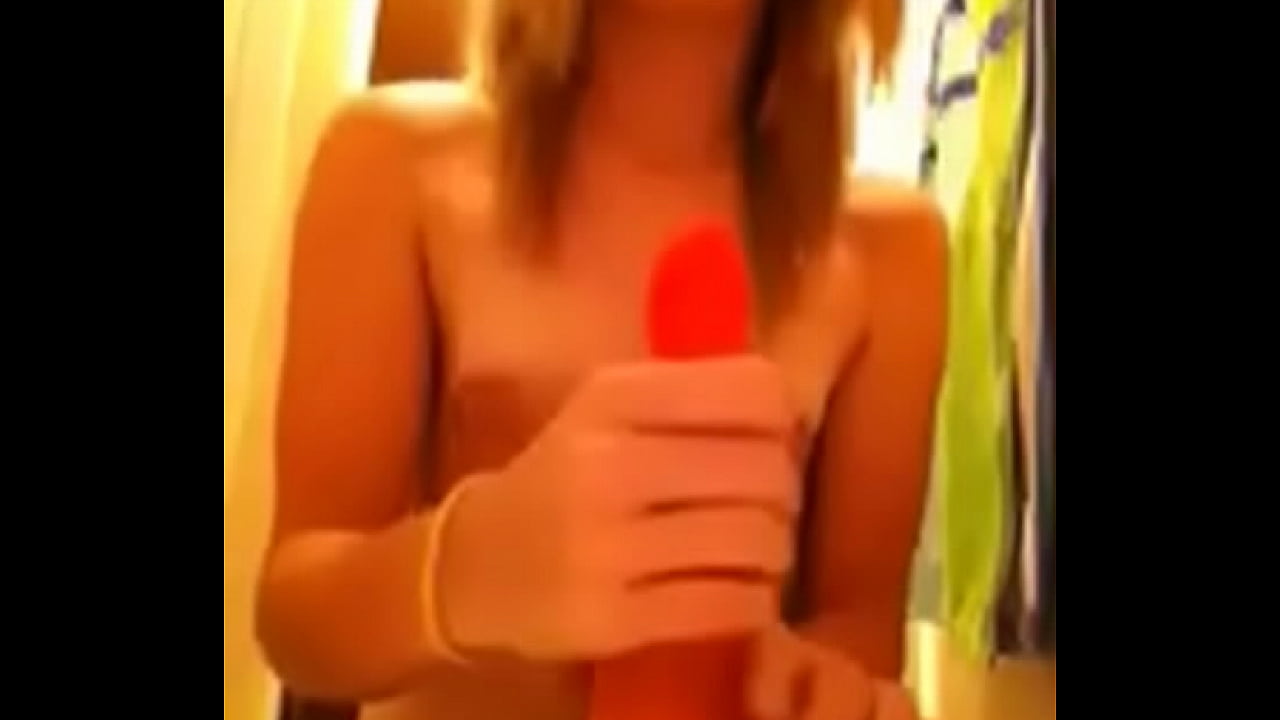 Girl fucks dildo