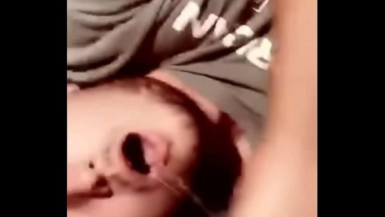 Twink takes a huge cock down his throat