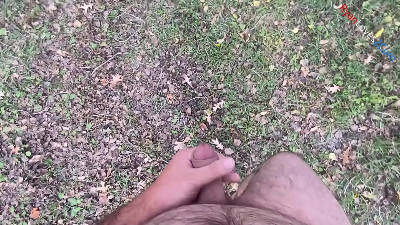 dirty talking outdoors then cumming outdoors naked