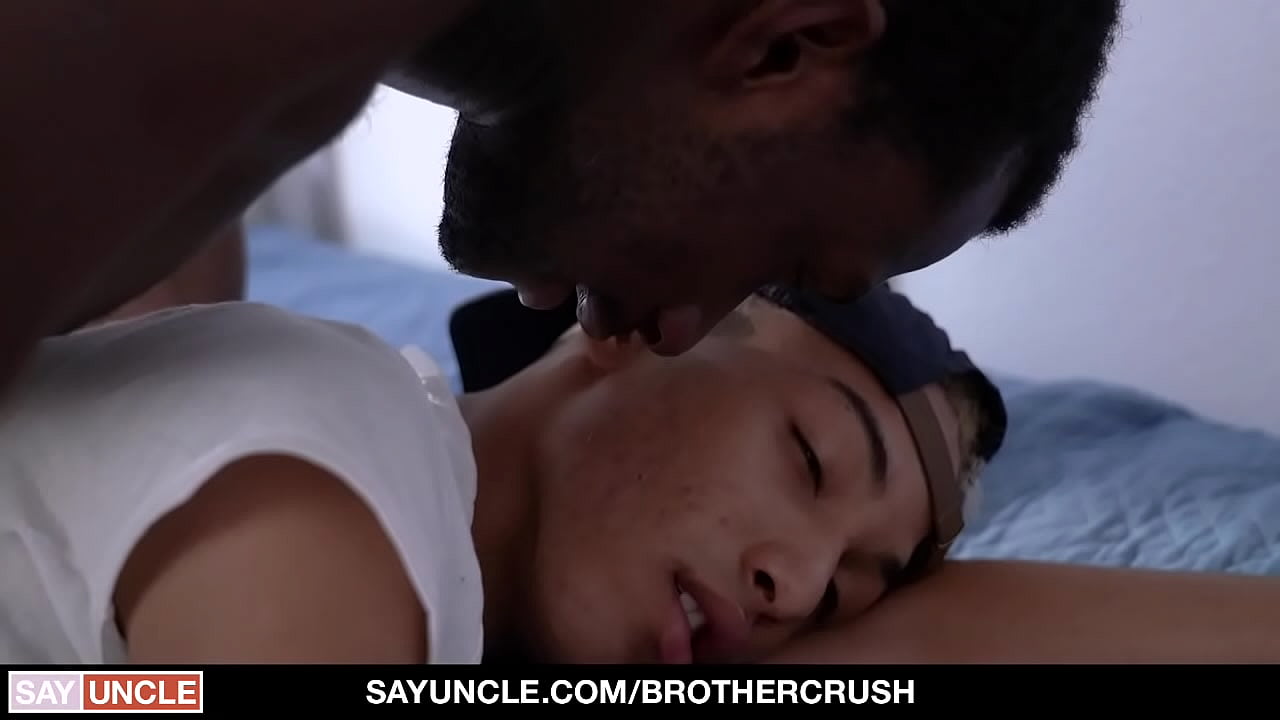 Ebony twink gets fucked hardcore doggystyle by stepdad