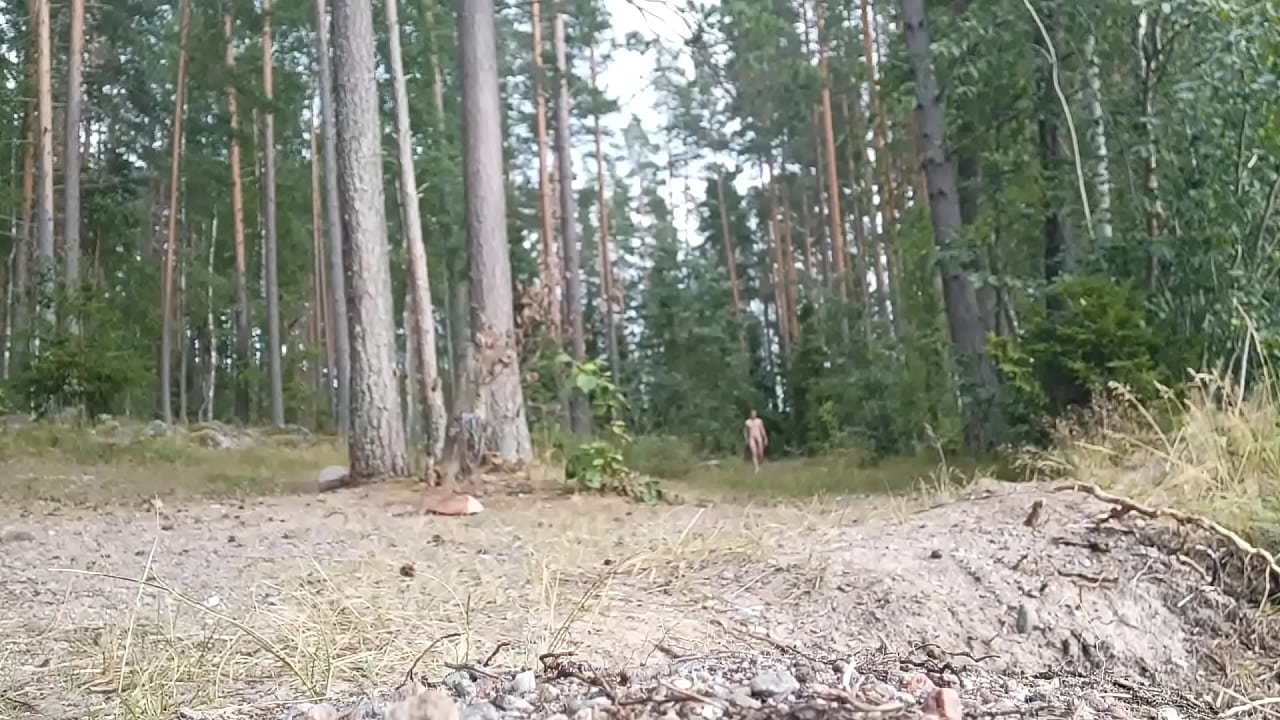 Sexy boy nude in forest