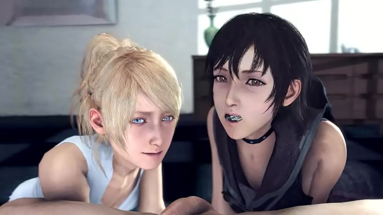 Lunafreya Nox Fleuret and Iris Amicitia Share A Cock