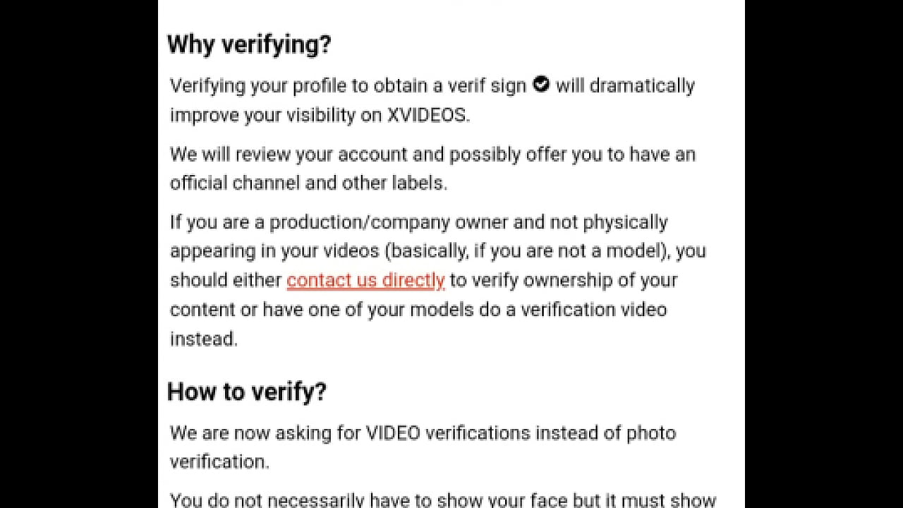 Verification video