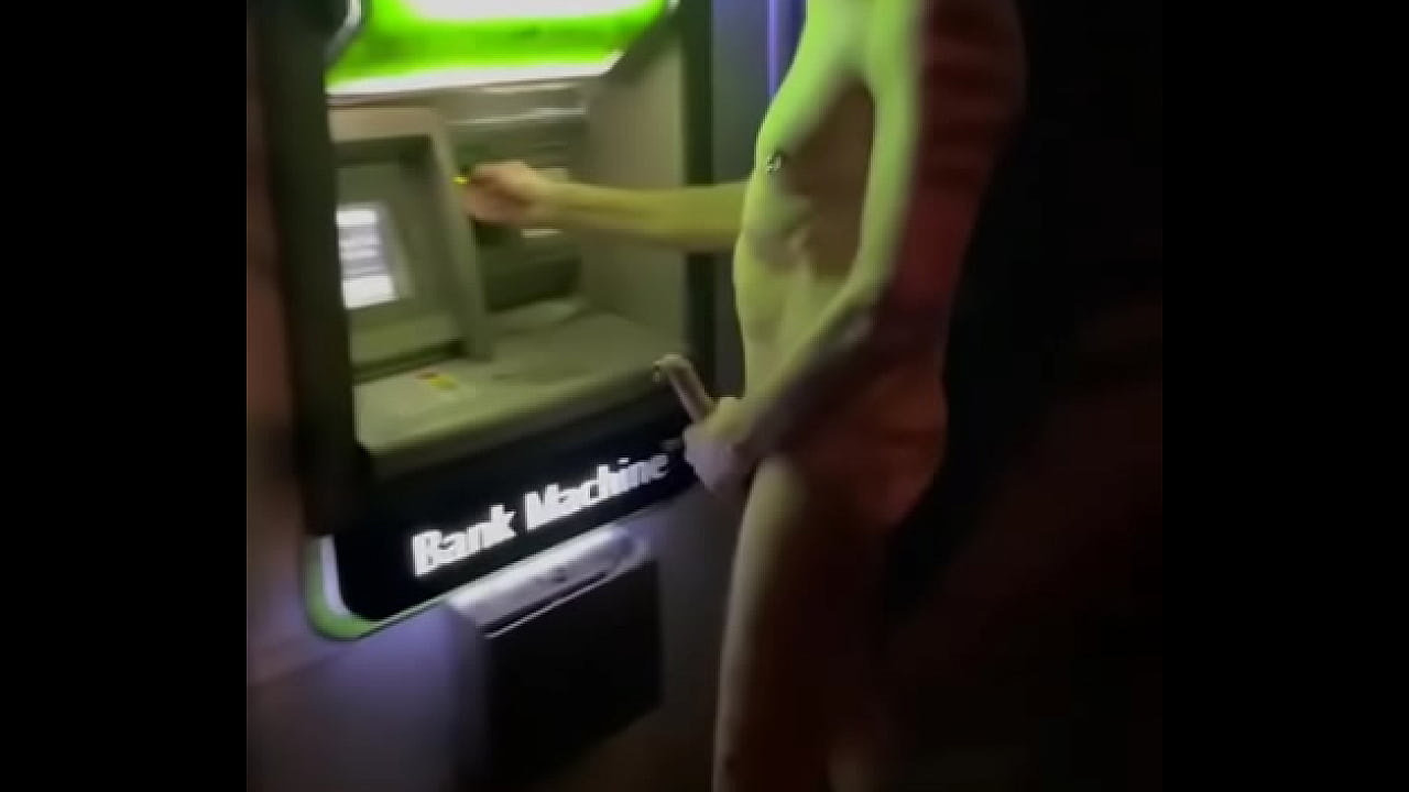 Going to a Cash MAchine NAked and erect at night on the high st