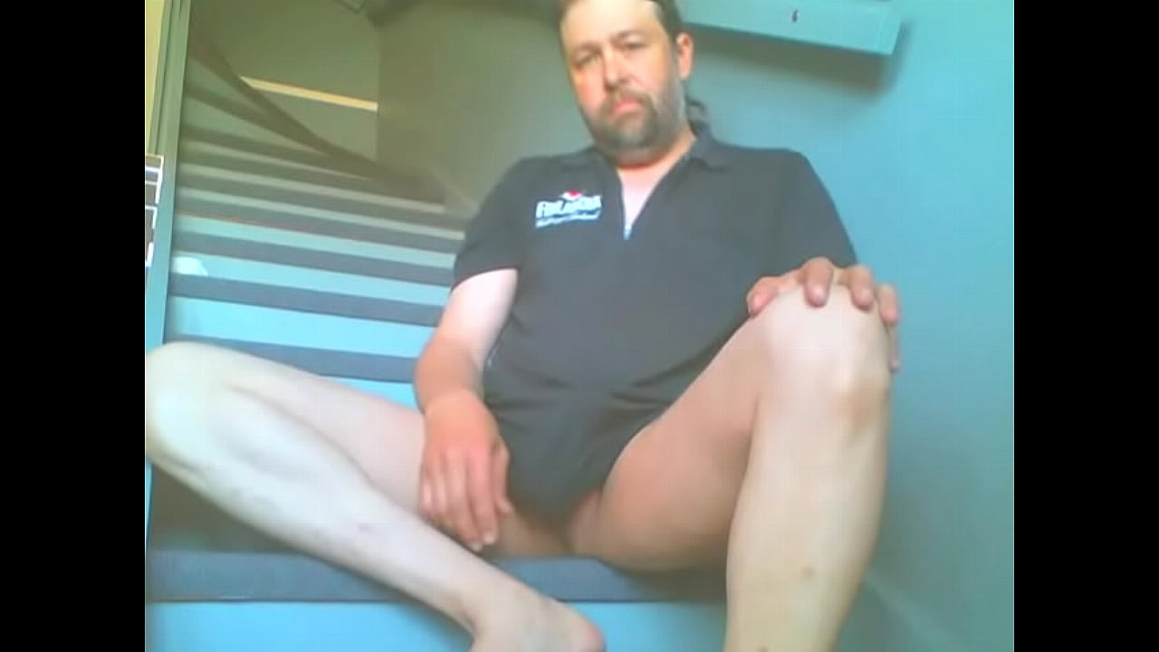 Wanking in the stairwell