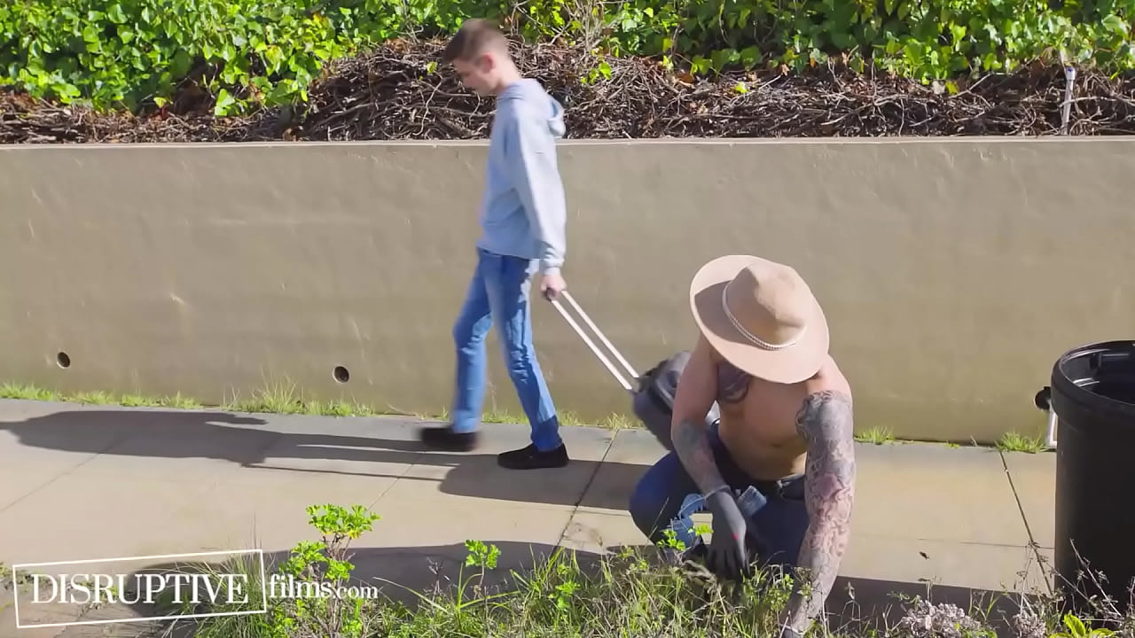 College Twink Fucks Creepy Gay Couple on Vacation