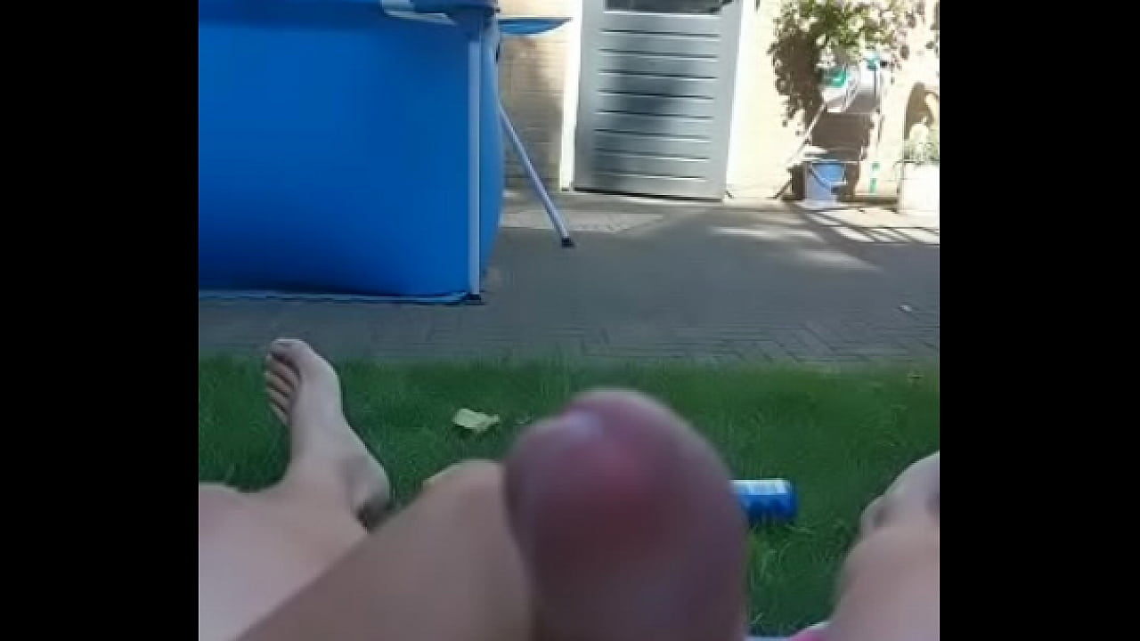 Cum outdoor cock